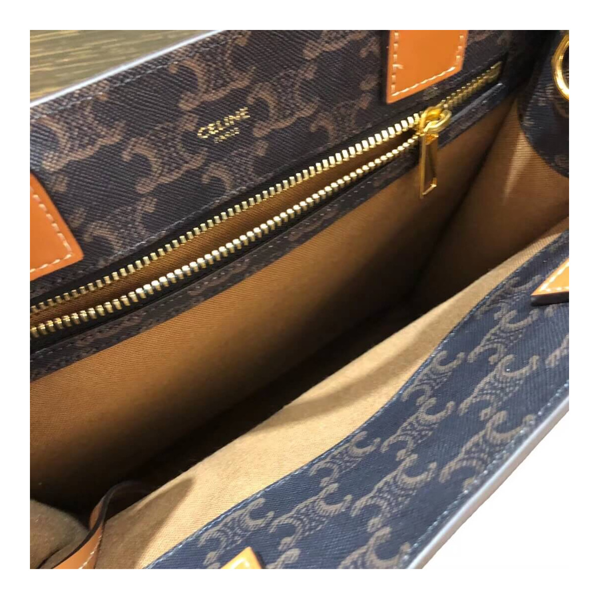 Celine Small Cabas Vertical In Triomphe Canvas 191542 Celine Small Cabas Vertical In Triomphe Canvas 191542