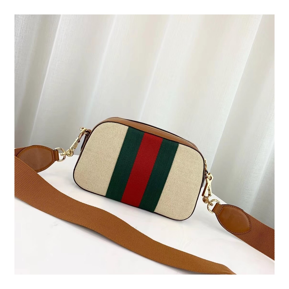 Gucci Vintage Canvas Shoulder Bag 575073 Beige Gucci Vintage Canvas Shoulder Bag 575073 Beige