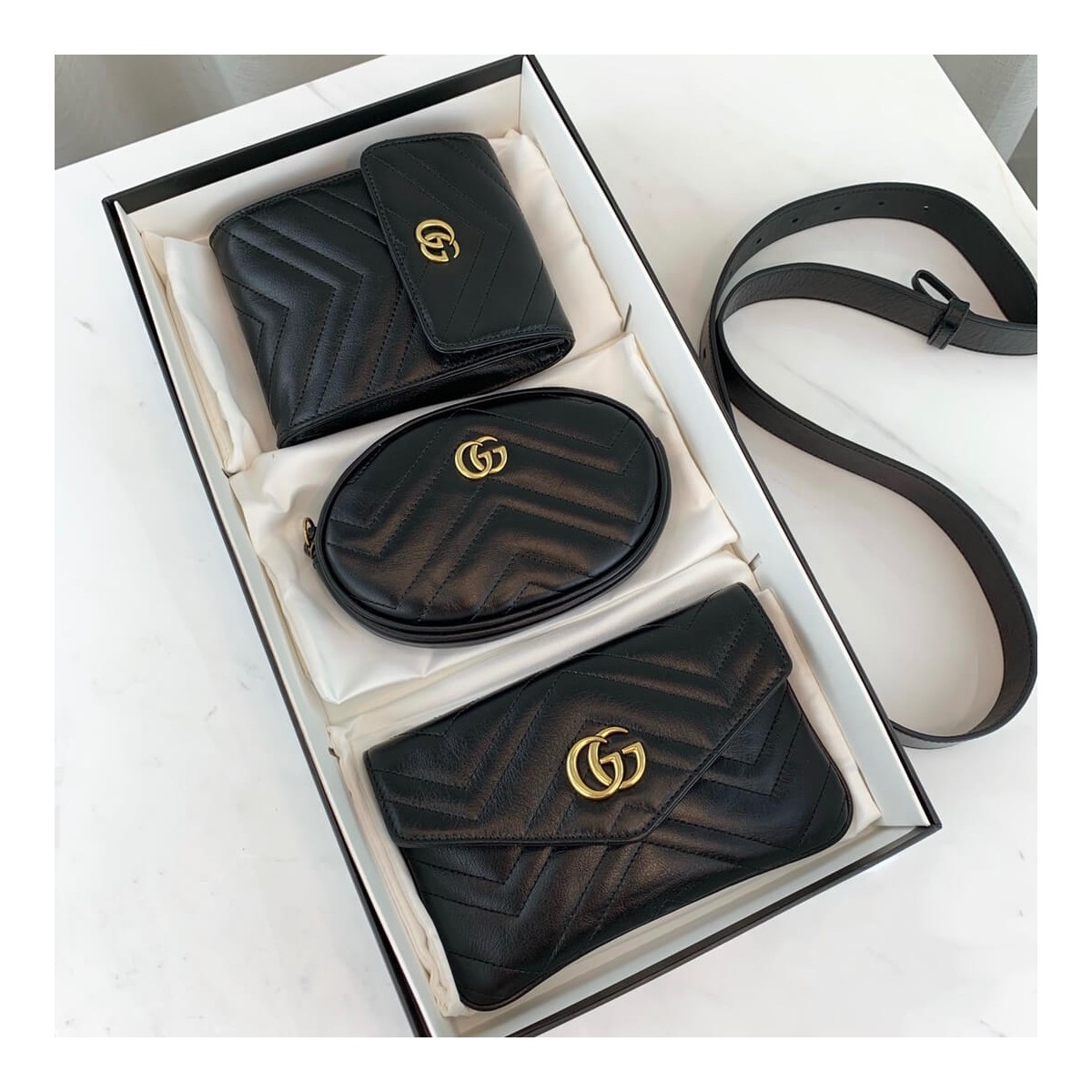 Gucci GG Marmont Matelasse Belt Bag 524597 Gucci GG Marmont Matelasse Belt Bag 524597