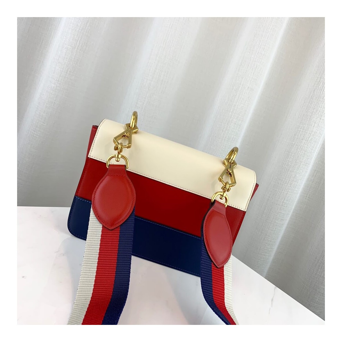 Gucci Queen Margaret Shoulder Bag 476542 Blue/Red/White Gucci Queen Margaret Shoulder Bag 476542 Blue/Red/White