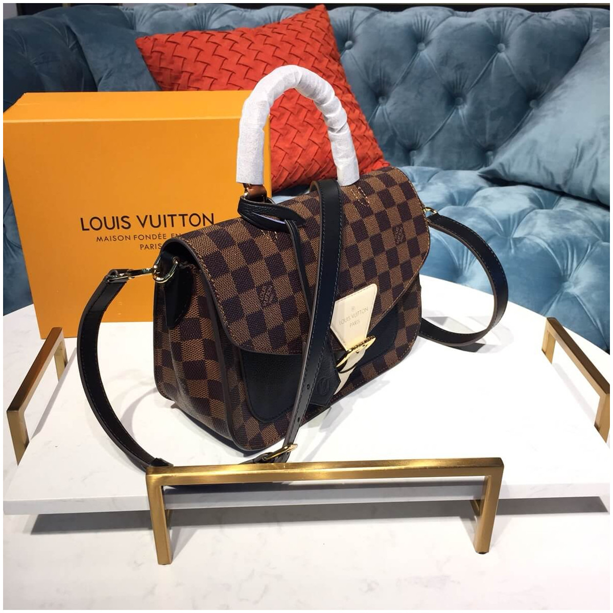Louis Vuitton Damier Ebene Beaumarchais N40146 N40147 N40148 Louis Vuitton Damier Ebene Beaumarchais N40146 N40147 N40148