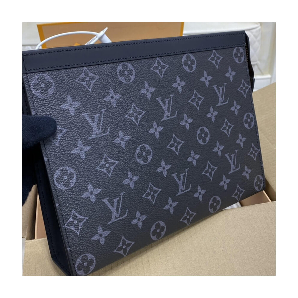 Louis Vuitton Monogram Eclipse Pochette Voyage MM M61692 Louis Vuitton Monogram Eclipse Pochette Voyage MM M61692