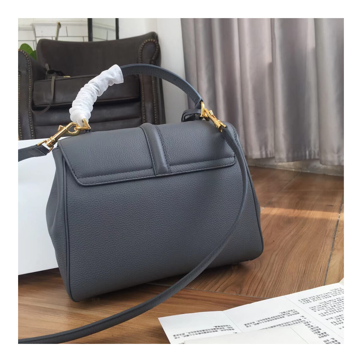 Celine Small 16 Bag In Grained Calfskin 188003 Celine Small 16 Bag In Grained Calfskin 188003