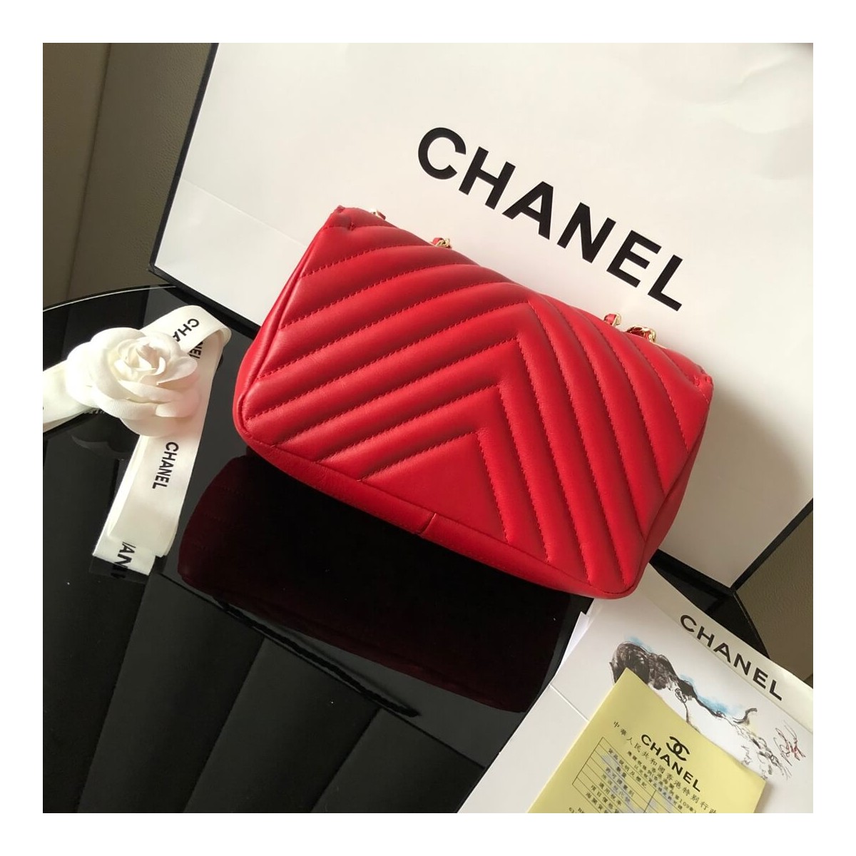 Chanel Calfskin Mini Flap Bag A91586 Chanel Calfskin Mini Flap Bag A91586