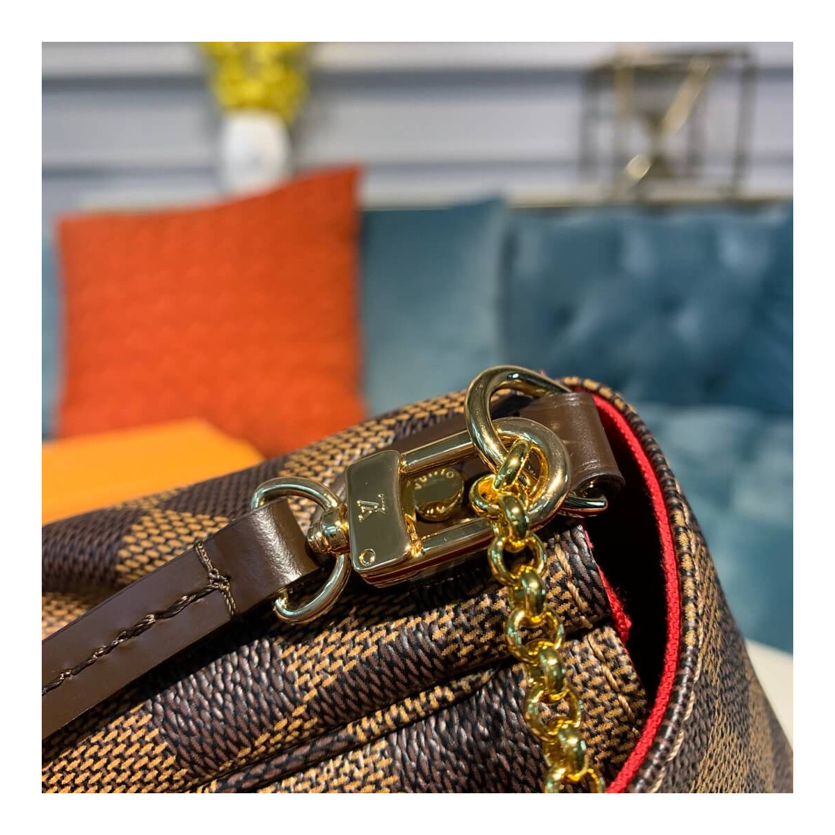 Louis Vuitton Damier Ebene Canvas Favorite MM N41129 Louis Vuitton Damier Ebene Canvas Favorite MM N41129