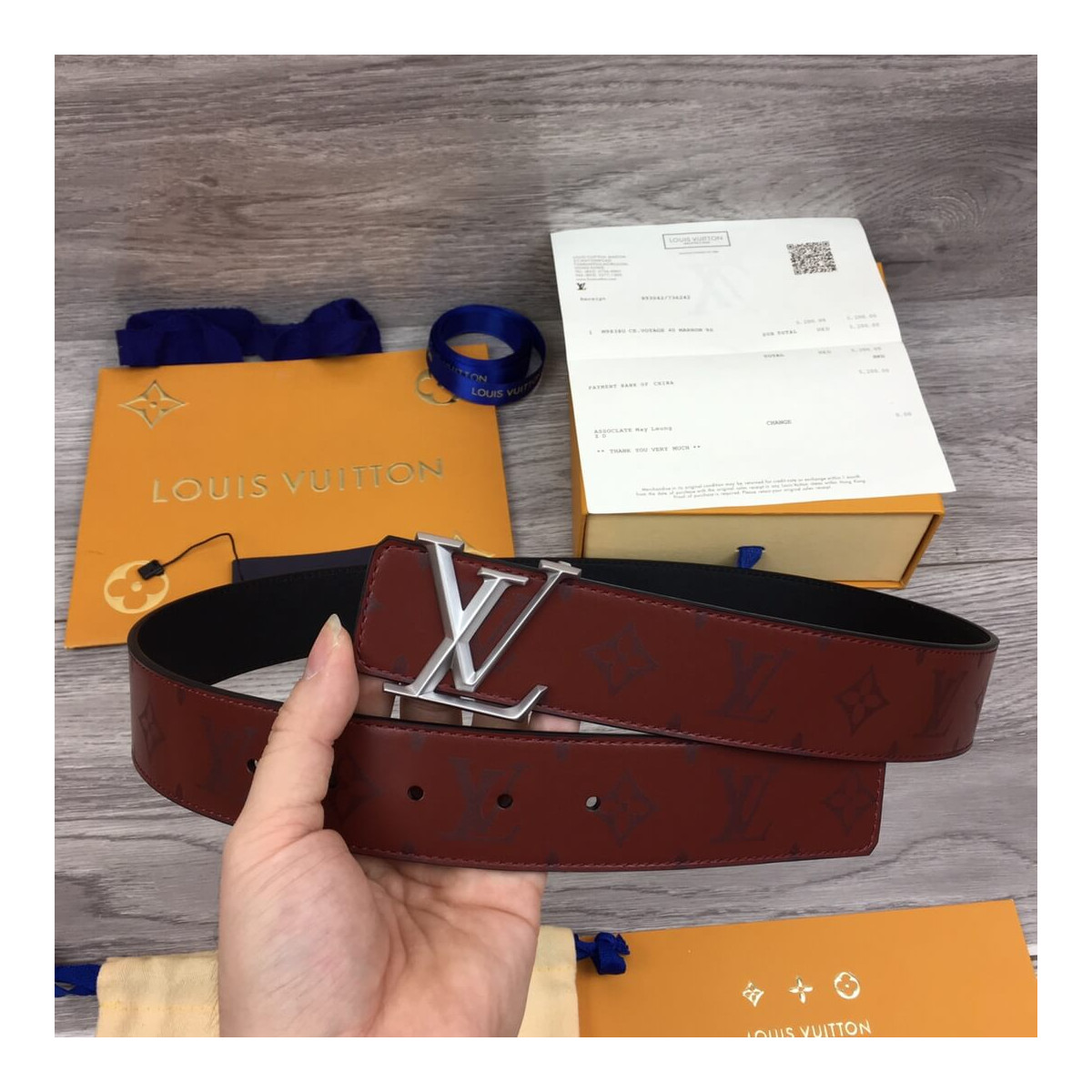 Louis Vuitton Pyramide 40mm Reversible Belt M9346 Louis Vuitton Pyramide 40mm Reversible Belt M9346