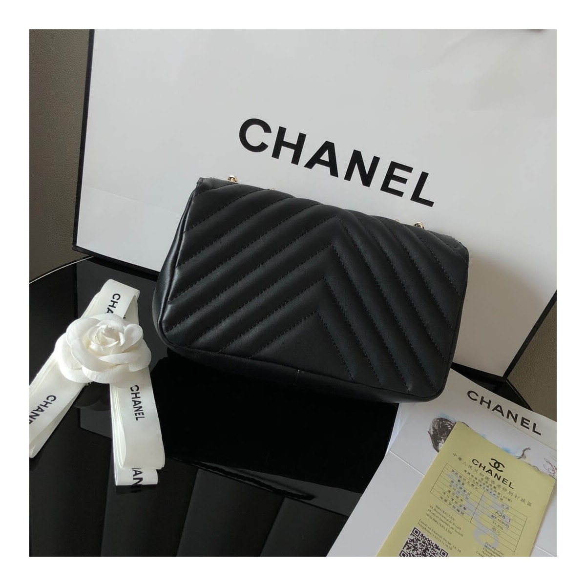 Chanel Calfskin Mini Flap Bag A91586 Chanel Calfskin Mini Flap Bag A91586
