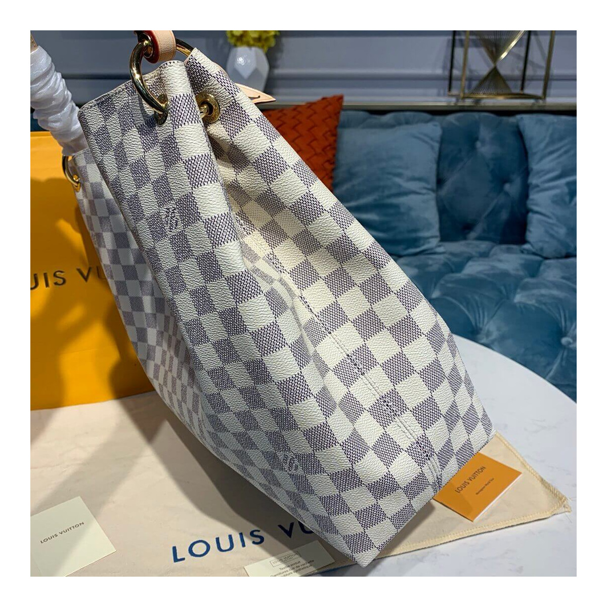 Louis Vuitton Damier Azur Canvas Graceful MM N42233 Louis Vuitton Damier Azur Canvas Graceful MM N42233