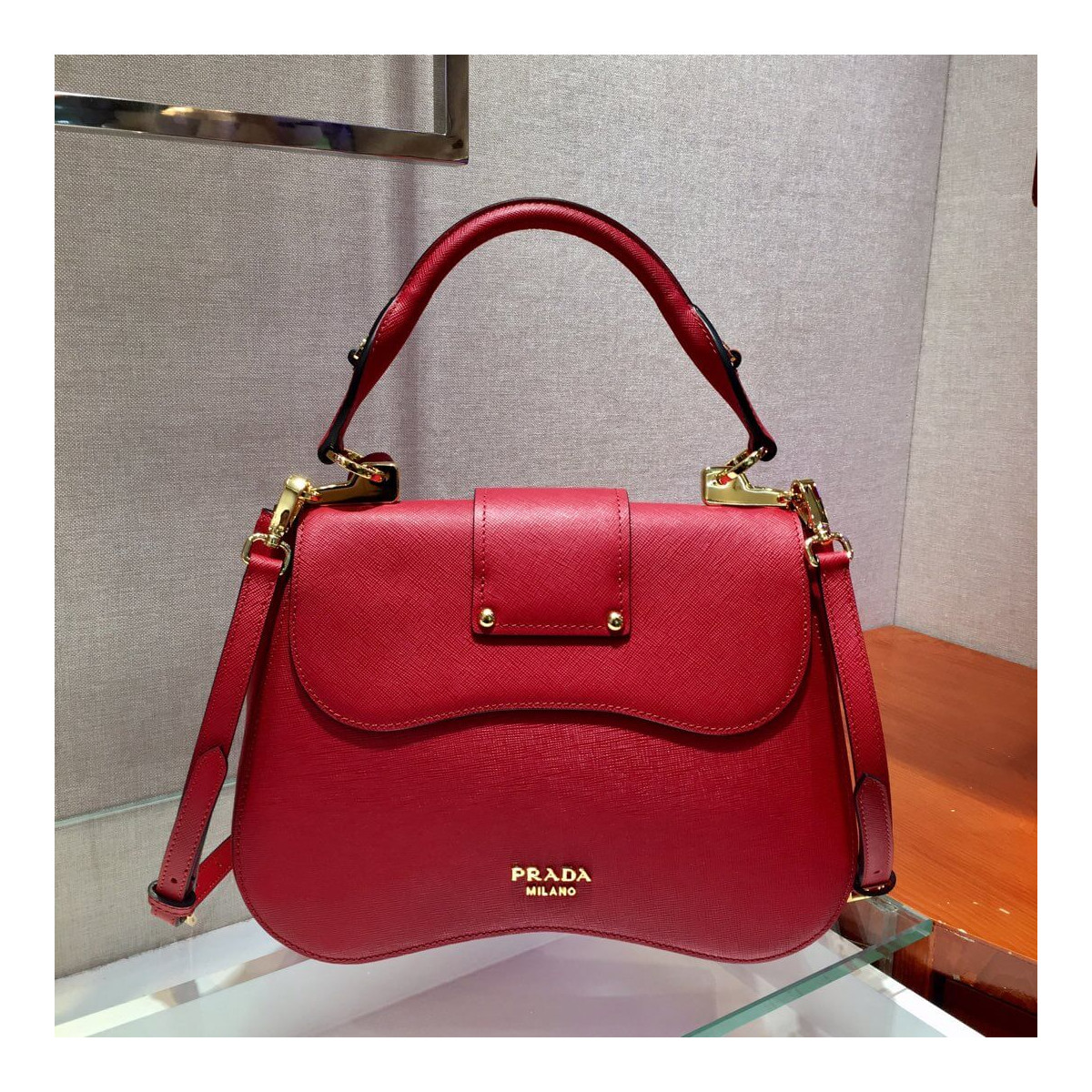 Prada Saffiano Leather Medium Sidonie Bag 1BN005 Prada Saffiano Leather Medium Sidonie Bag 1BN005