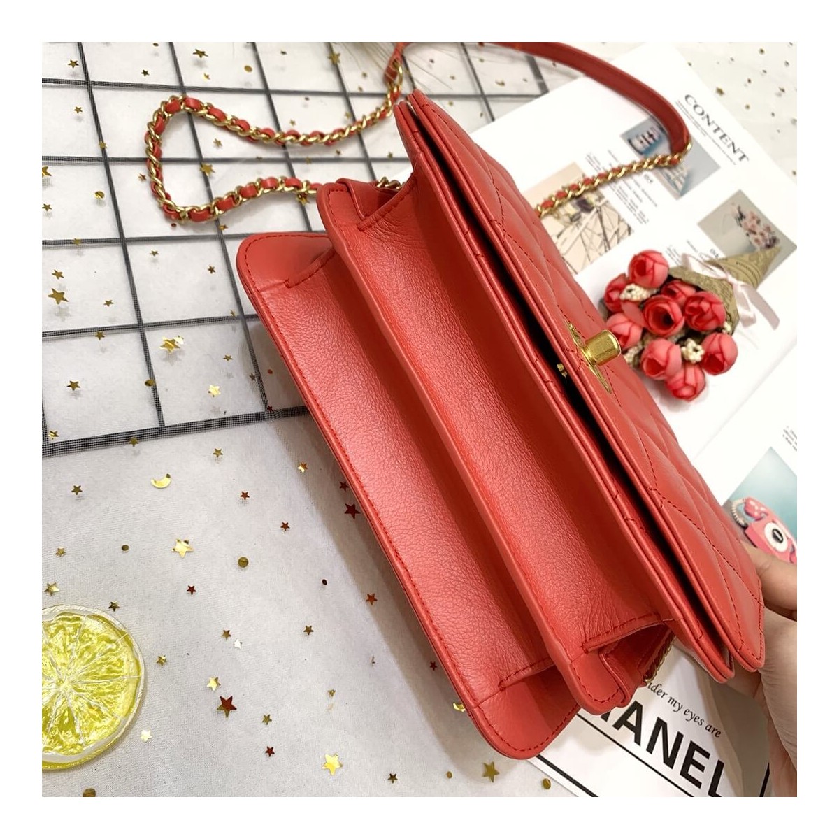 Chanel Calf Leather Single Flap Bag AS8869 Chanel Calf Leather Single Flap Bag AS8869