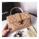 Chanel Calfskin Flap Bag With Top Handle AS0804 Chanel Calfskin Flap Bag With Top Handle AS0804