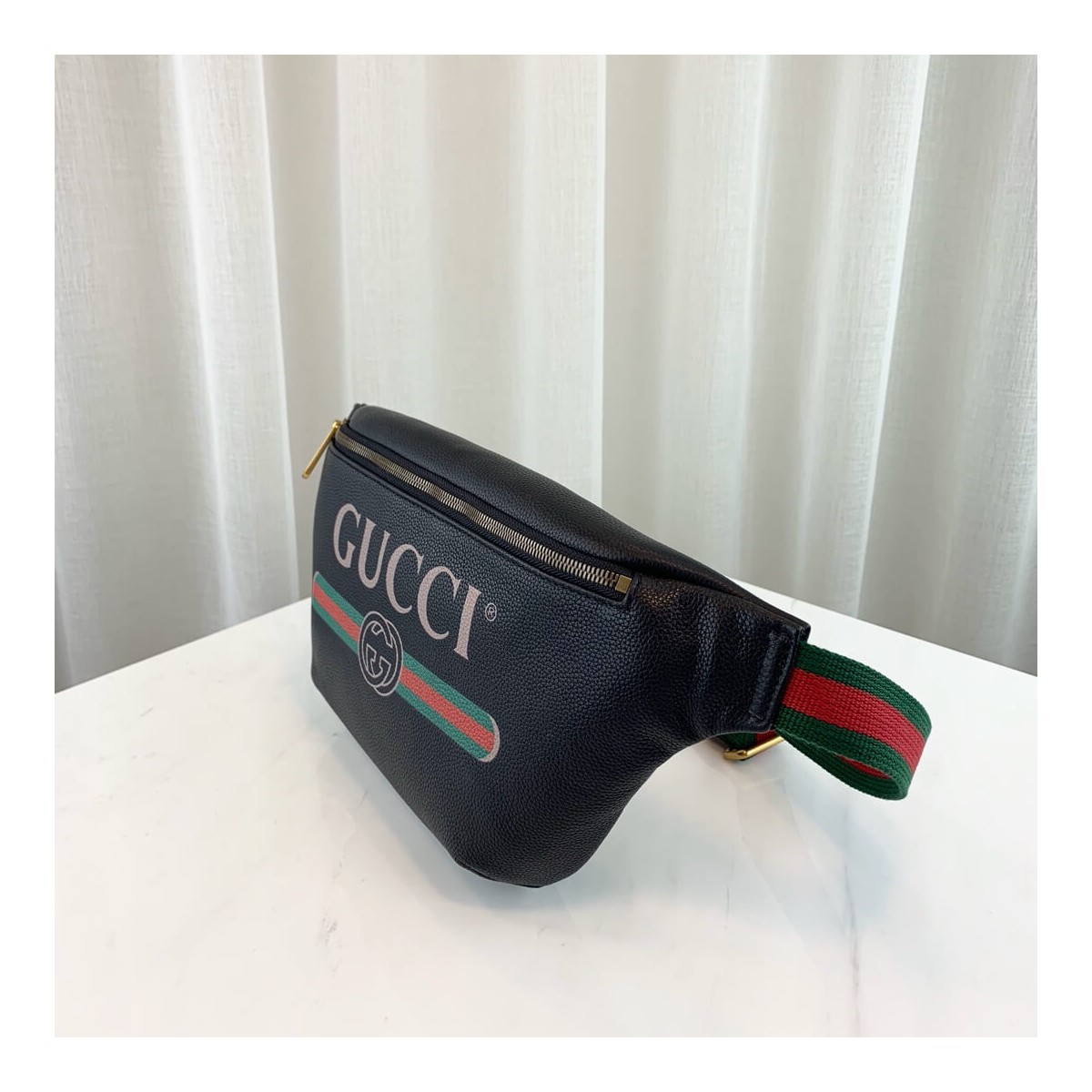 Gucci Print Leather Belt Bag 493869 Gucci Print Leather Belt Bag 493869