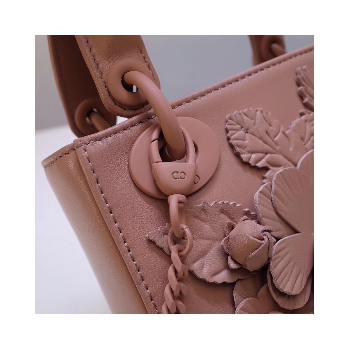 Christian Dior Lambskin Embroidered Flowers Mini "Lady Dior" Bag M0565 Christian Dior Lambskin Embroidered Flowers Mini "Lady Dior" Bag M0565