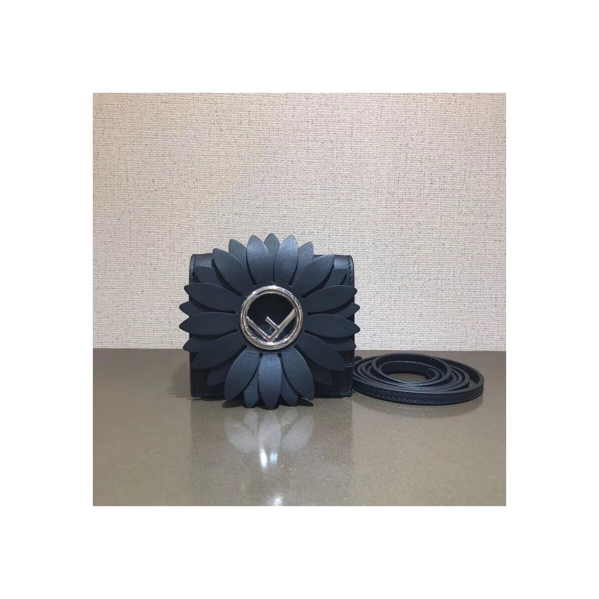 Fendi Micro Kan I Logo Gerbera Leather Shoulder Bag 8BS003 Fendi Micro Kan I Logo Gerbera Leather Shoulder Bag 8BS003