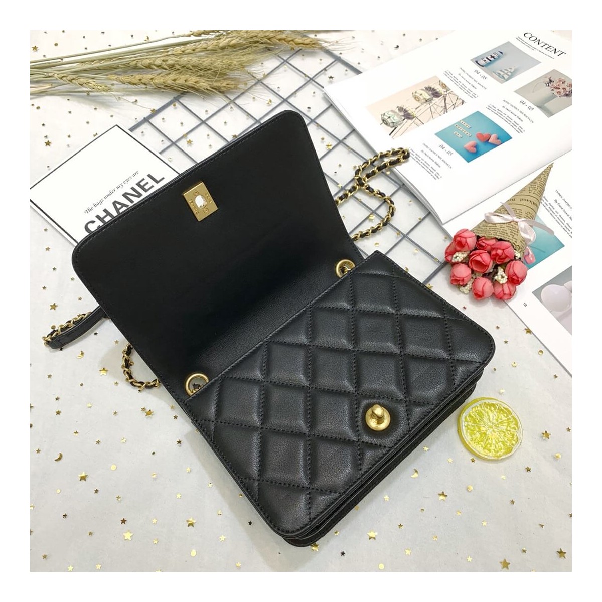 Chanel Calf Leather Single Flap Bag AS8869 Chanel Calf Leather Single Flap Bag AS8869