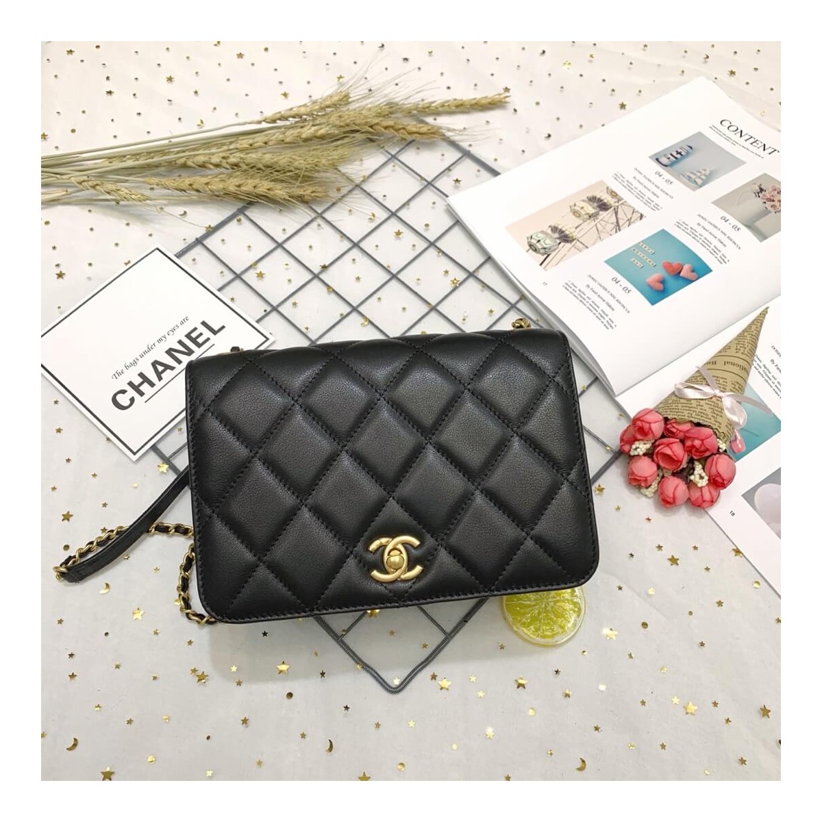 Chanel Calf Leather Single Flap Bag AS8869 Chanel Calf Leather Single Flap Bag AS8869