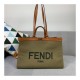 Fendi Peekaboo X Tote in Green Canvas 8BH374 Fendi Peekaboo X Tote in Green Canvas 8BH374