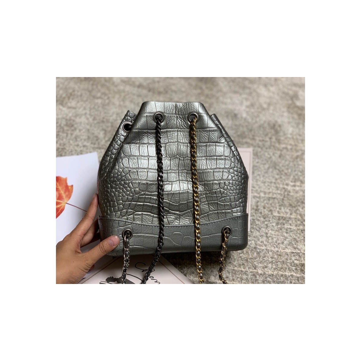 Chanel Crocodile Leather Backpack A94485 Chanel Crocodile Leather Backpack A94485